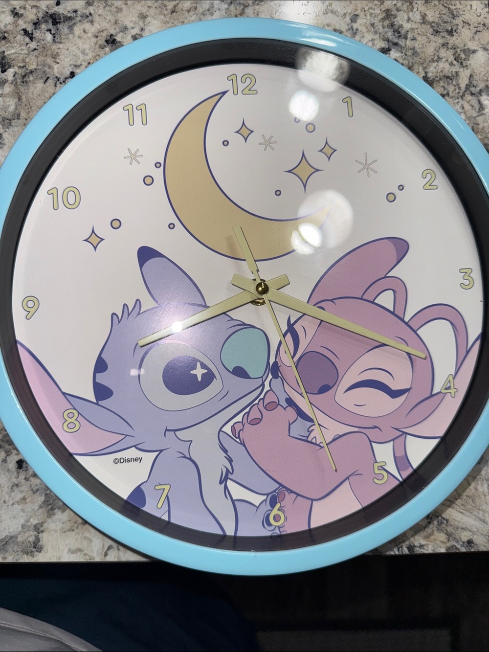 Disney Lilo & Stitch Pastel Blue and Pink Character Wall Clock 10’’ inch